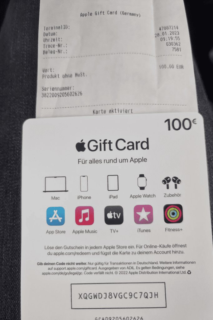 germany itunes gift card